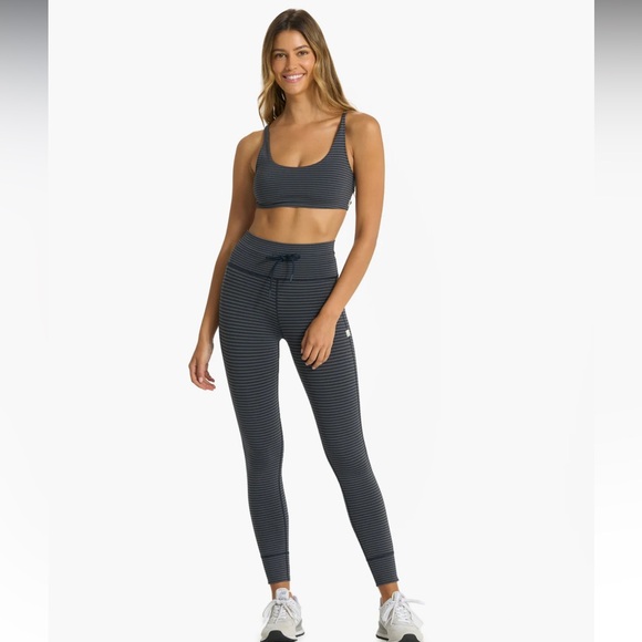 Vuori Pants - Vuori Stripe Daily Legging Small - Ink Stripe